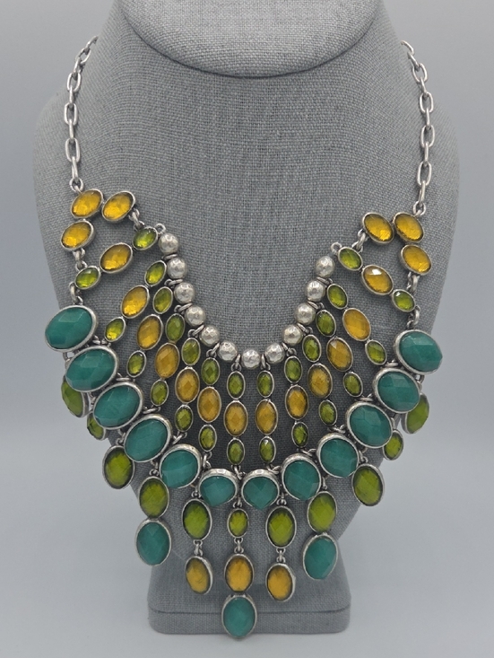 Lucky Brand Jewelry - 5 for $25! Lucky Brand Turquoise, Olive & Mustard Statement Bib Necklace